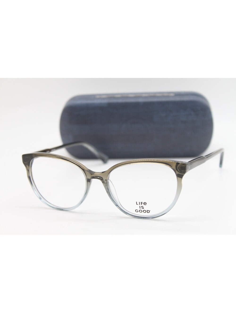 NEW LIFE IS GOOD ANDREA OLIVE (OLV) AUTHENTIC EYEGLASSES W/CASE 52-16